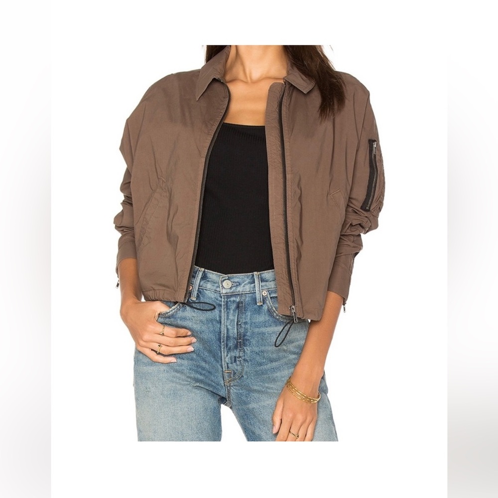 James Peres crop bomber jacket